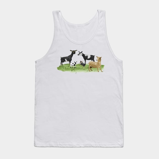 Dairy Goats Tank Top by Sophie Corrigan